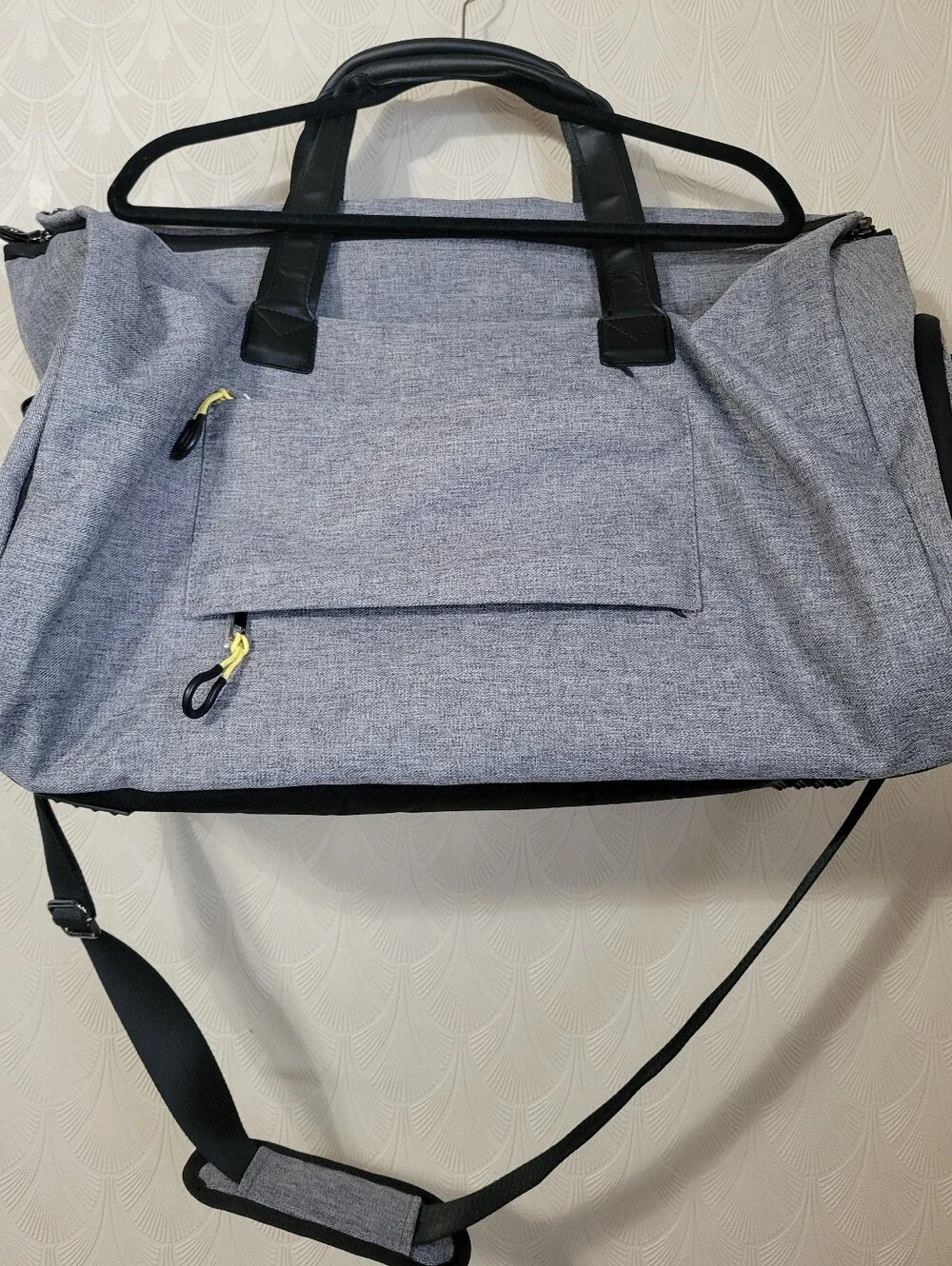 Travel Luggage Hudson Cole New York 2-in-1 Garment Bag Duffel Tote Gray